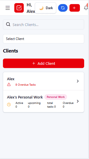 Clients on mobile