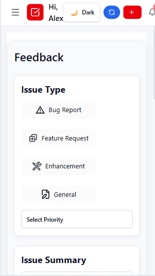 Feedback on mobile