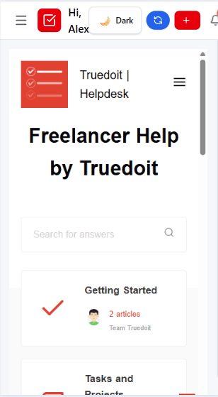 Help on mobile